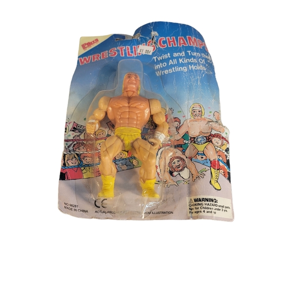 Wrestling Champs Vintage Bootleg Motu Hulk Hogan Wrestler Action Figure RARE - Picture 3 of 16